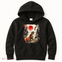 Kawaii Baby Monkey Punch Japanese Ukiyo-e Kids Hoodie thumb 0