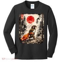 Kawaii Baby Monkey Punch Japanese Ukiyo-e Kids Long Sleeve Shirt thumb 0
