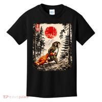 Kawaii Baby Monkey Punch Japanese Ukiyo-e Kids T-Shirt thumb 0