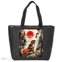 Kawaii Baby Monkey Punch Japanese Ukiyo-e Tote Bag thumb 0