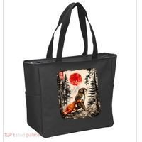 Kawaii Baby Monkey Punch Japanese Ukiyo-e Tote Bag thumb 2