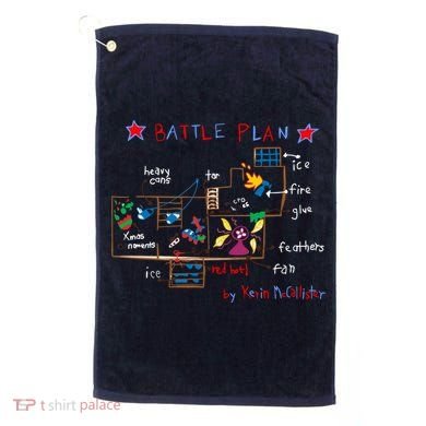 Kevin's Battle Plan When Home Alone Golf Towel