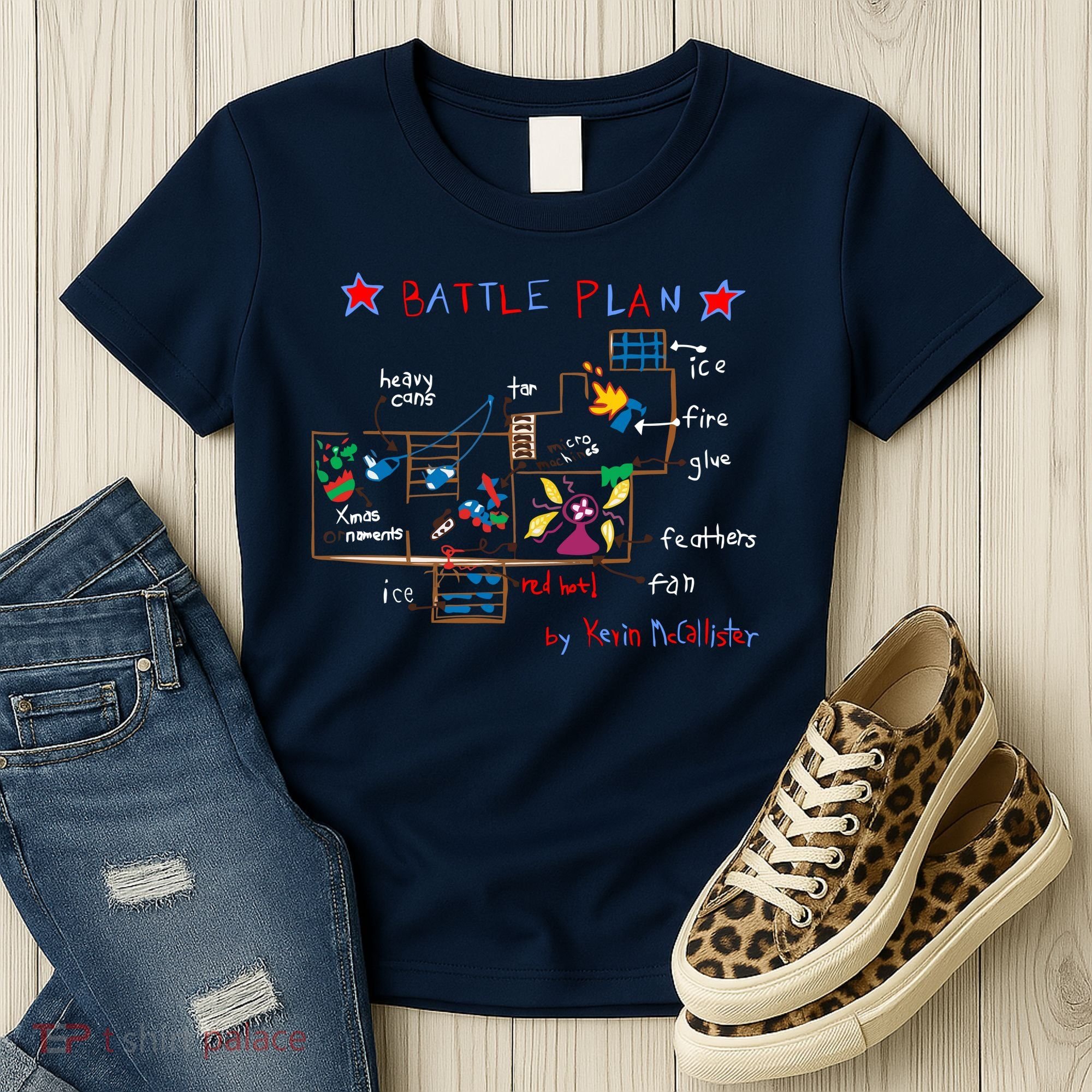 Kevin's Battle Plan When Home Alone Women's T-Shirt