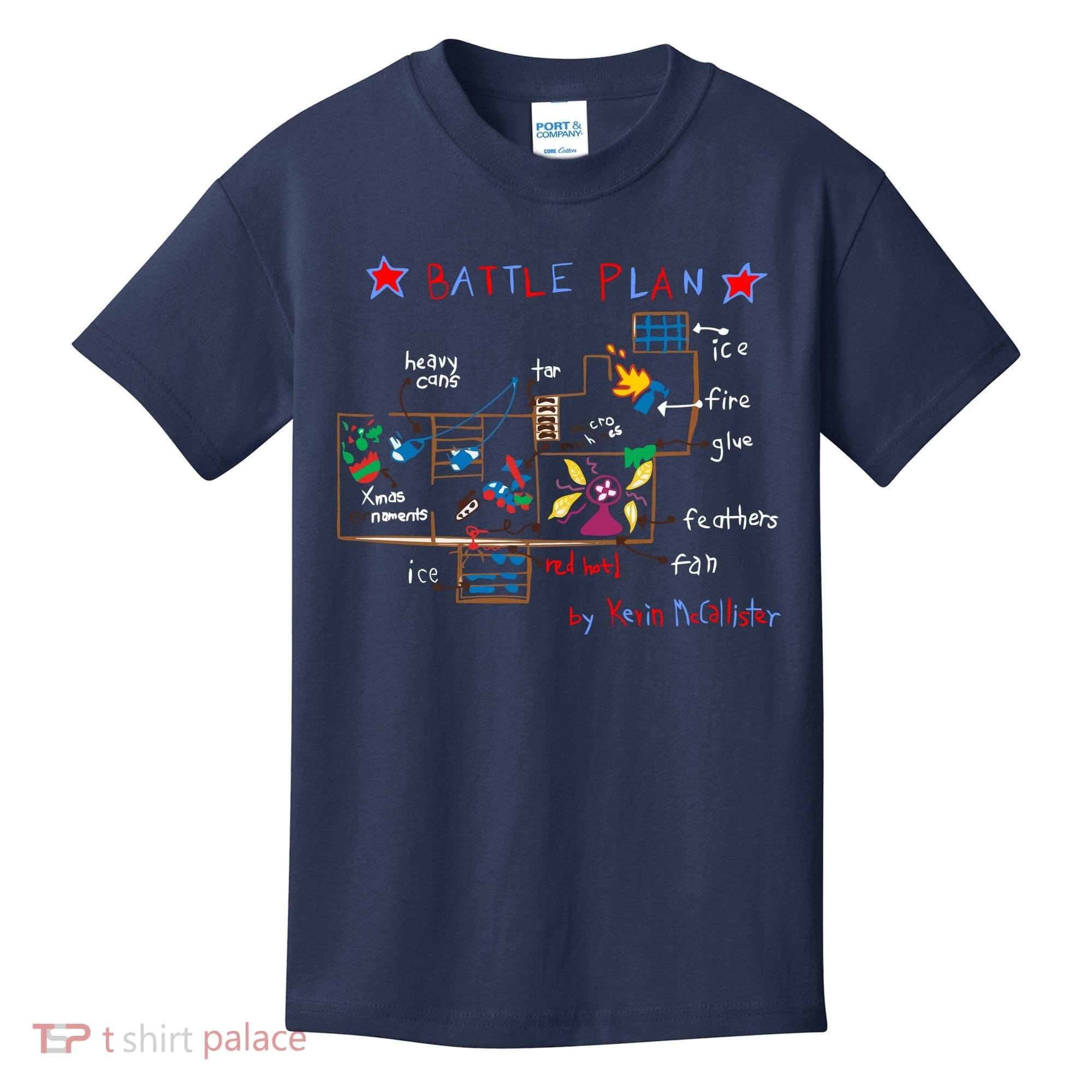 Kevin's Battle Plan When Home Alone Kids T-Shirt