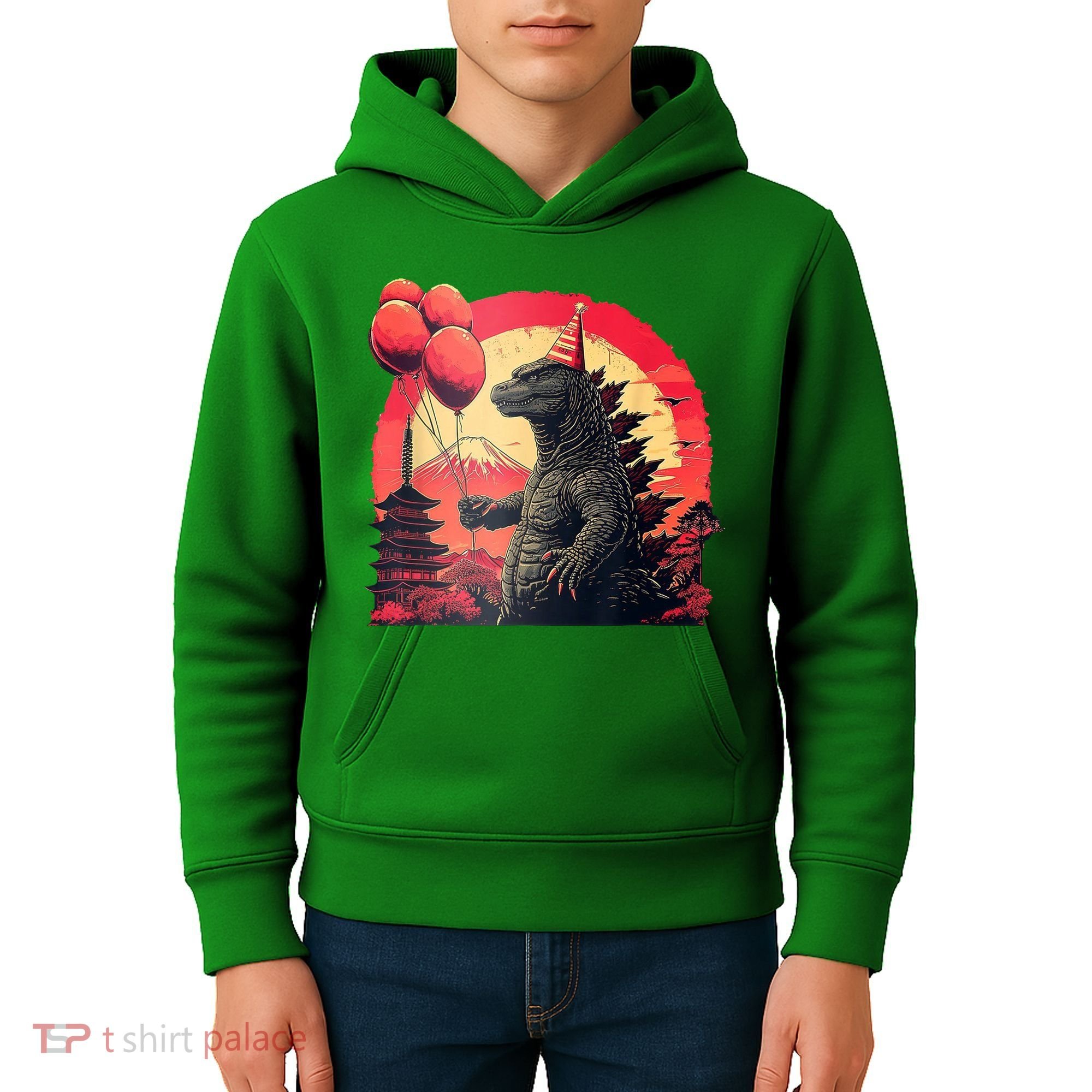 Kaiju Birthday Party Japan Monster Dinosaur Kids Hoodie