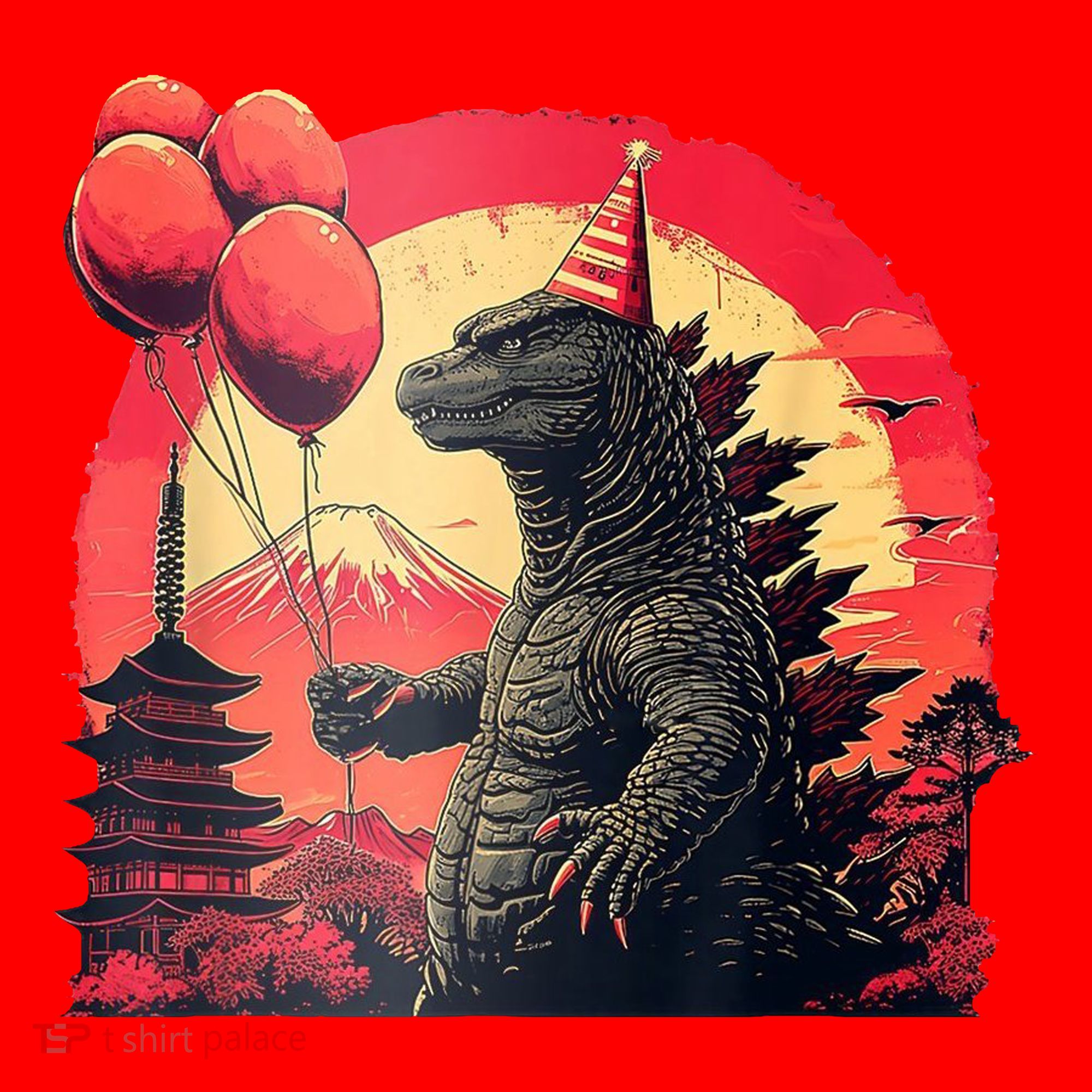 Kaiju Birthday Party Japan Monster Dinosaur Santa Hat