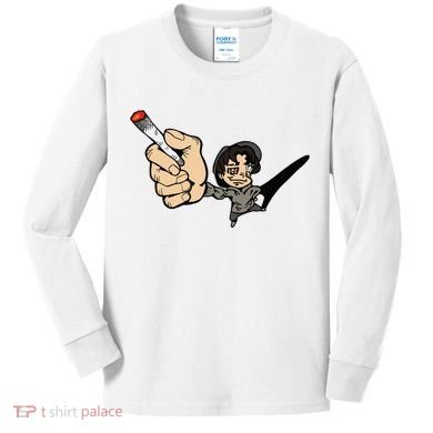 K.I.L.L B.I.L.L Rav Left Handed Cigarette Kids Long Sleeve Shirt