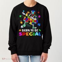 kid Born Special Dabbing Puzzle boy Autism Awareness Women's Sweatshirt thumb 0