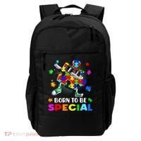 kid Born Special Dabbing Puzzle boy Autism Awareness Backpack thumb 0