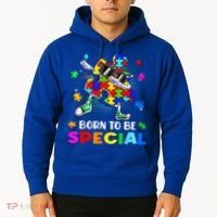 kid Born Special Dabbing Puzzle boy Autism Awareness Hoodie thumb 2