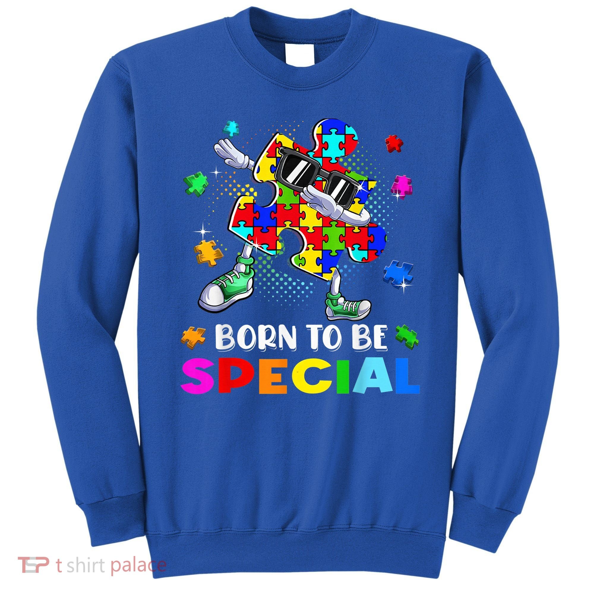 kid Born Special Dabbing Puzzle boy Autism Awareness Sweatshirt