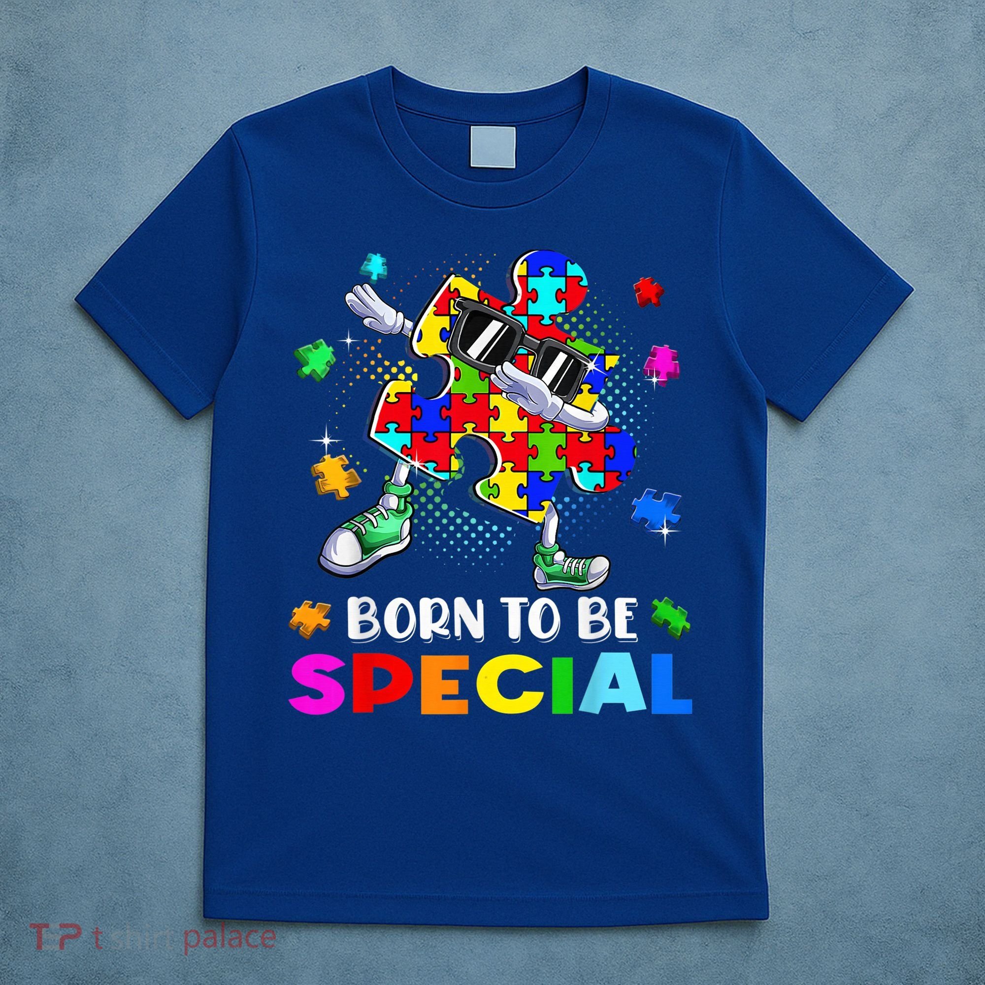 kid Born Special Dabbing Puzzle boy Autism Awareness T-Shirt