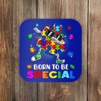 kid Born Special Dabbing Puzzle boy Autism Awareness Coaster thumb 0