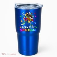 kid Born Special Dabbing Puzzle boy Autism Awareness Tumbler thumb 0