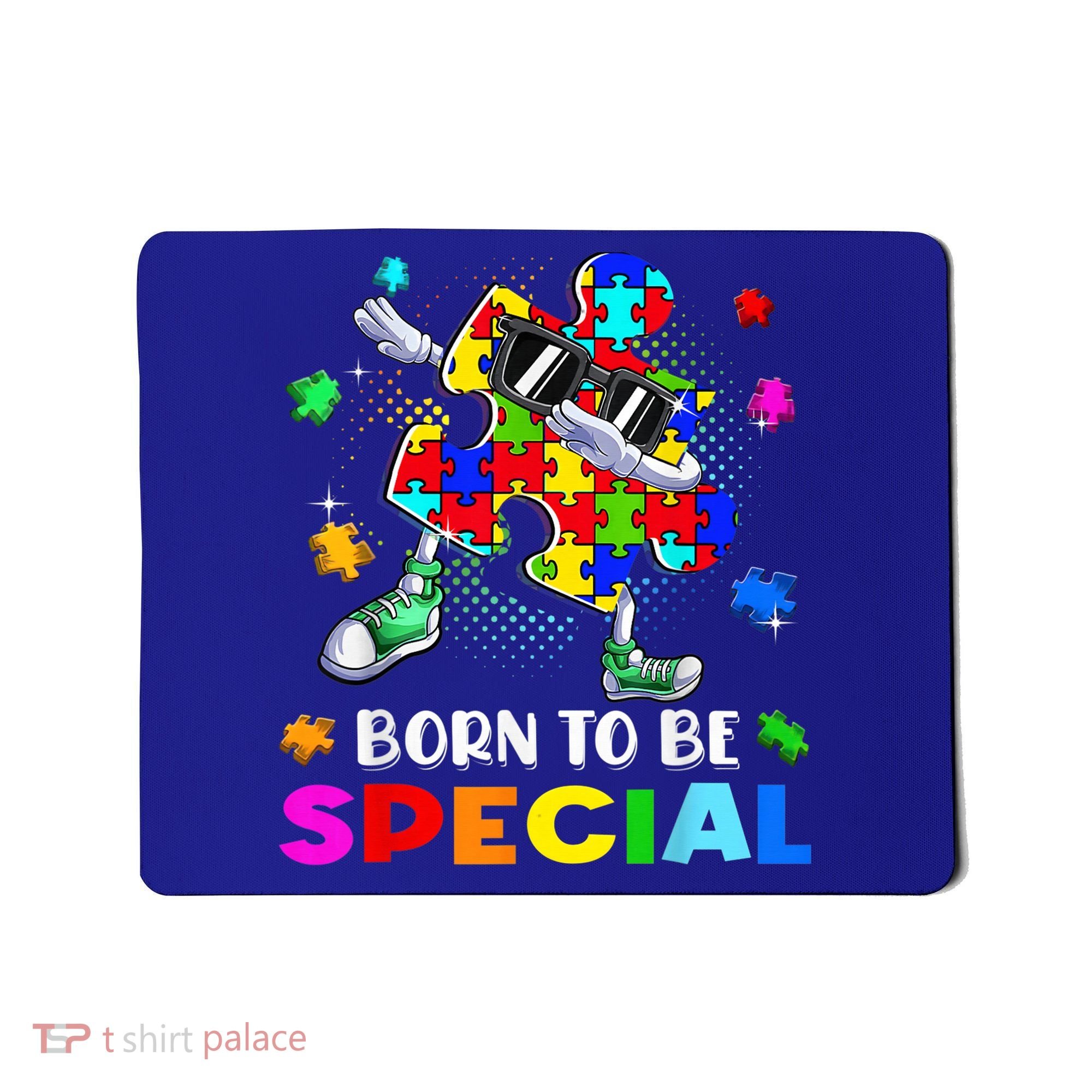 kid Born Special Dabbing Puzzle boy Autism Awareness Mousepad