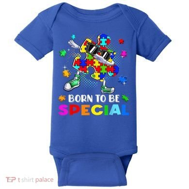 kid Born Special Dabbing Puzzle boy Autism Awareness Baby Bodysuit