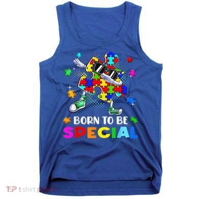kid Born Special Dabbing Puzzle boy Autism Awareness Tank Top