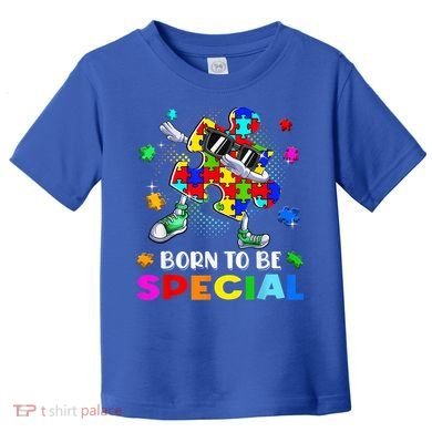 kid Born Special Dabbing Puzzle boy Autism Awareness Toddler T-Shirt