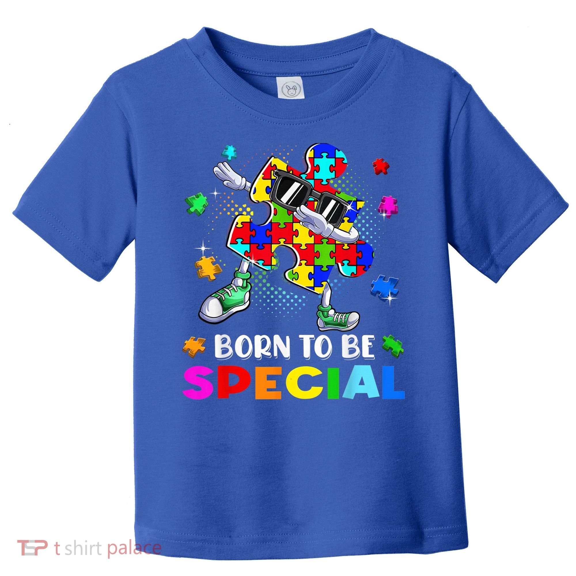 kid Born Special Dabbing Puzzle boy Autism Awareness Toddler T-Shirt
