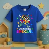 kid Born Special Dabbing Puzzle boy Autism Awareness Toddler T-Shirt thumb 3