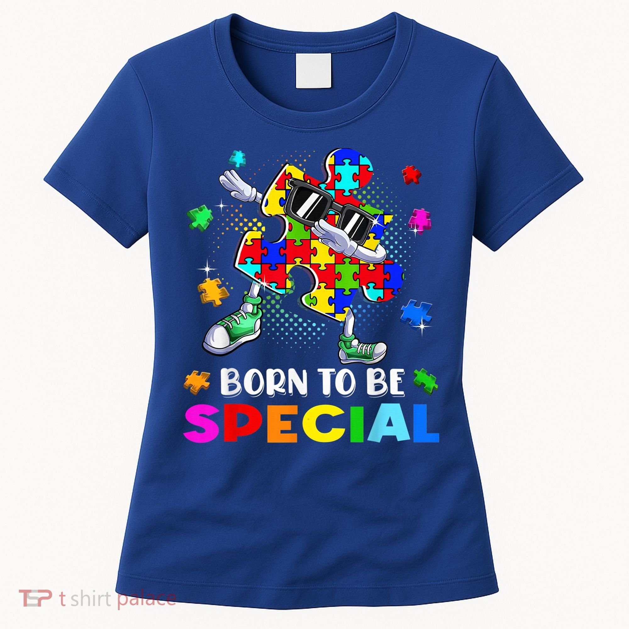 kid Born Special Dabbing Puzzle boy Autism Awareness Women's T-Shirt