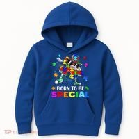 kid Born Special Dabbing Puzzle boy Autism Awareness Kids Hoodie thumb 0