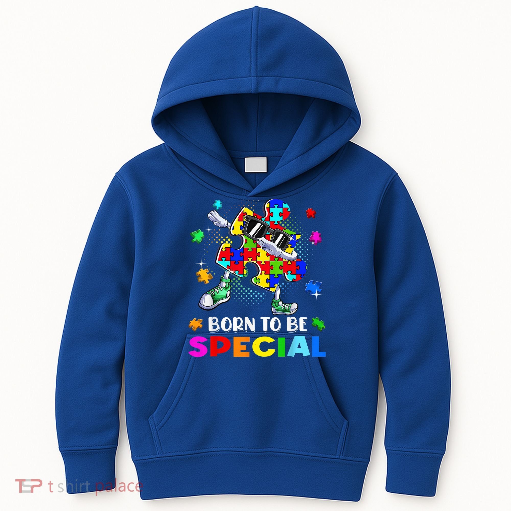 kid Born Special Dabbing Puzzle boy Autism Awareness Kids Hoodie
