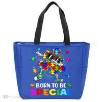 kid Born Special Dabbing Puzzle boy Autism Awareness Tote Bag thumb 0