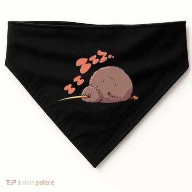 Kiwi Bird Sleeping Tired Pajama Graphic USA-Made Doggie Bandana