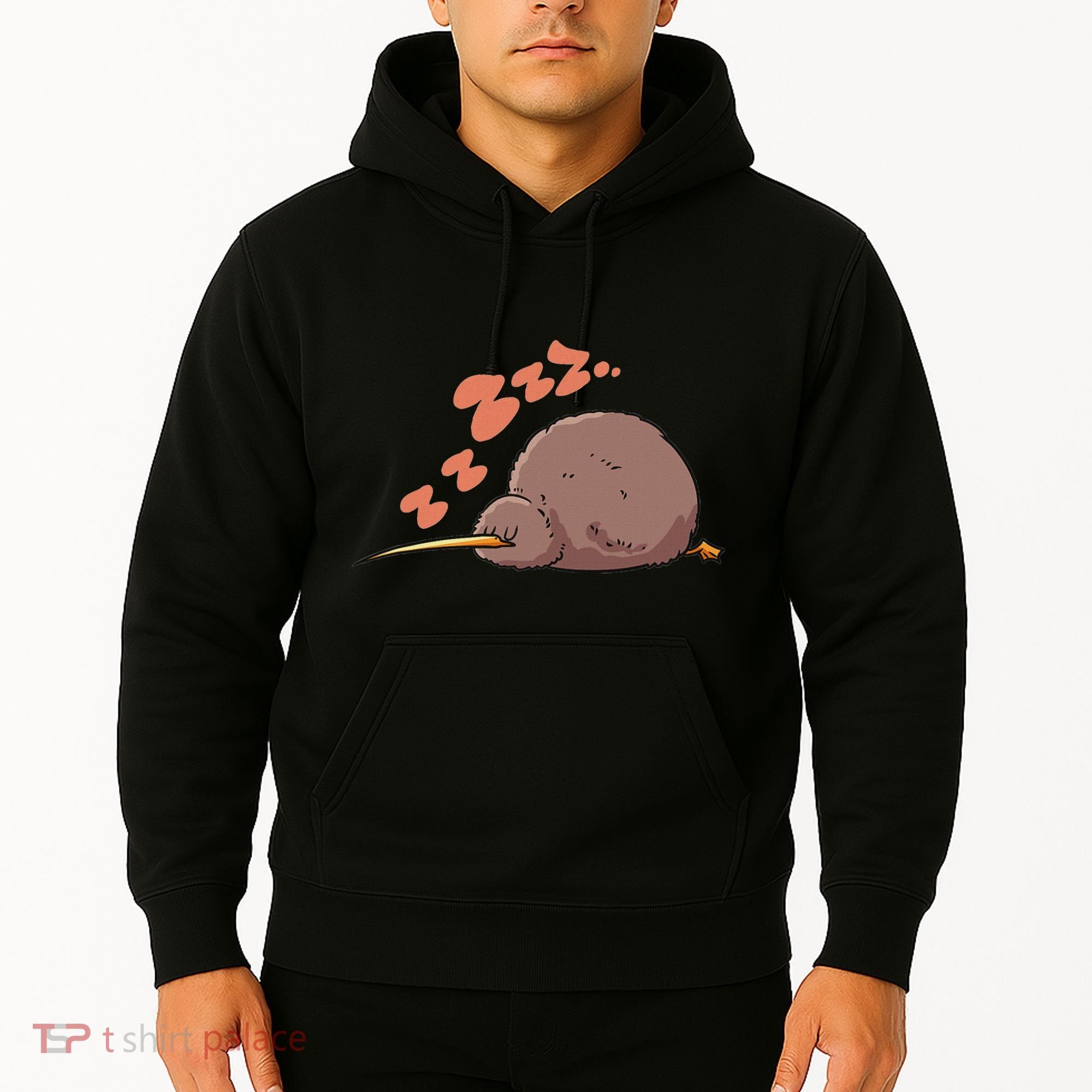 Kiwi Bird Sleeping Tired Pajama Graphic Hoodie