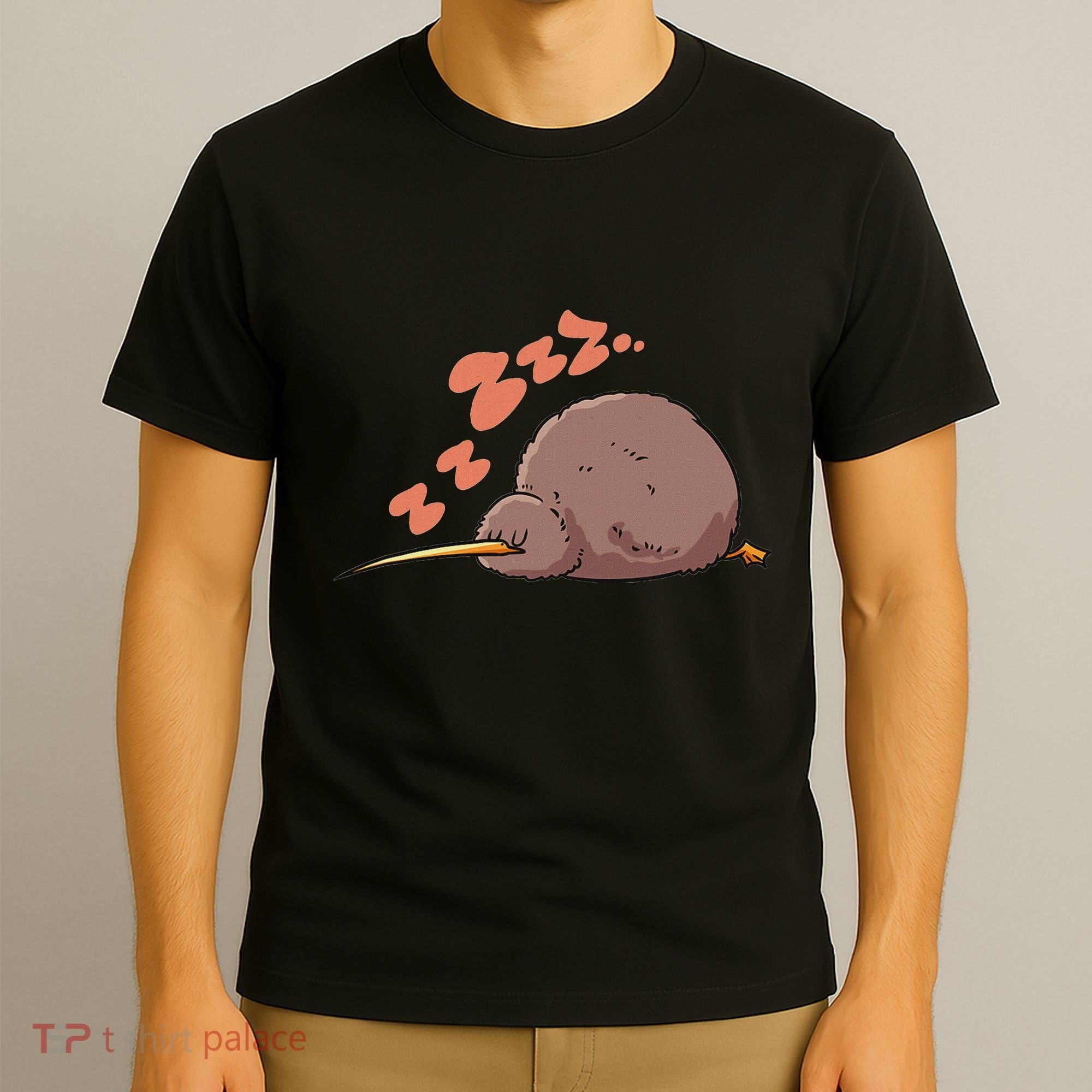 Kiwi Bird Sleeping Tired Pajama Graphic T-Shirt