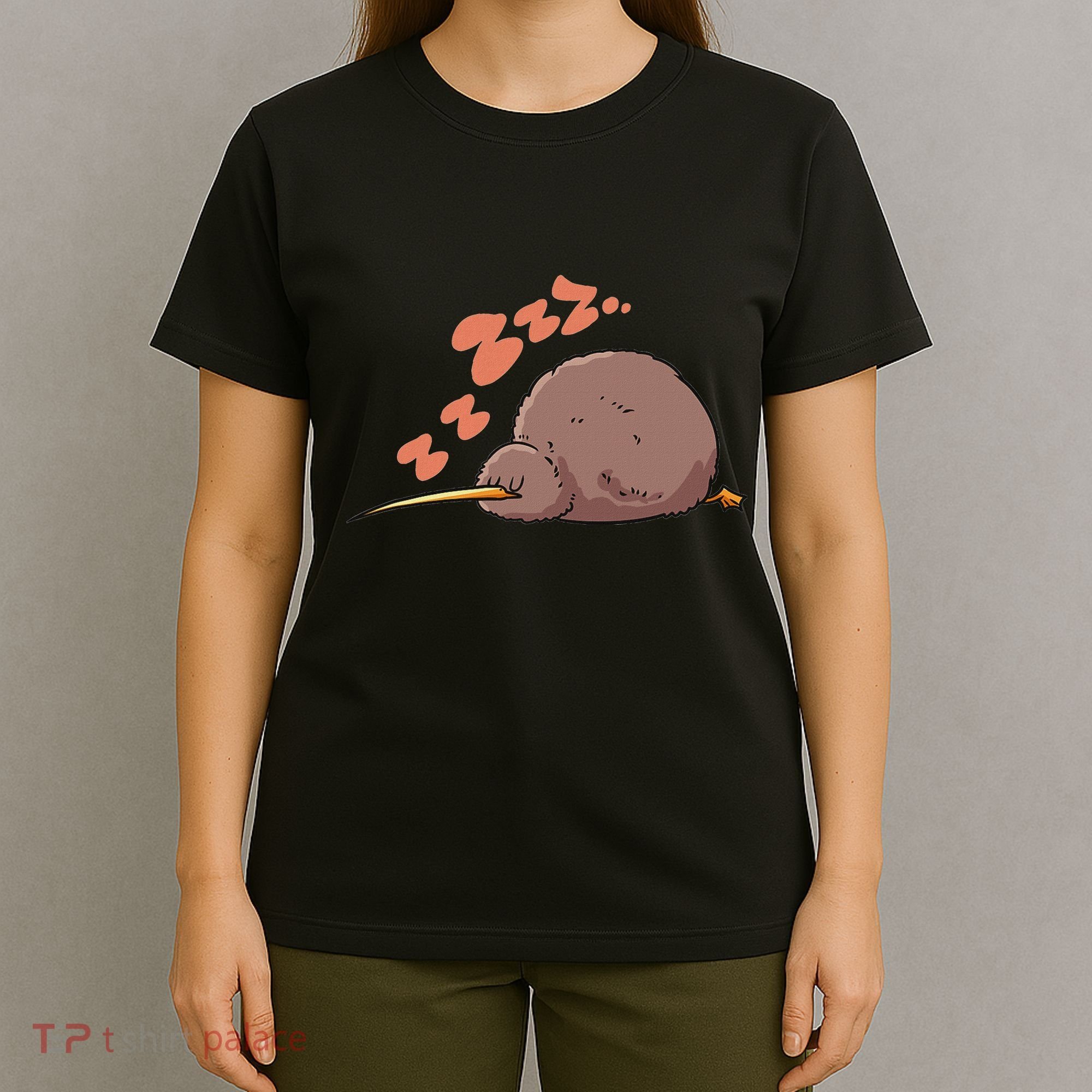 Kiwi Bird Sleeping Tired Pajama Graphic T-Shirt
