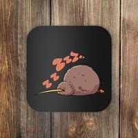Kiwi Bird Sleeping Tired Pajama Graphic Coaster thumb 0