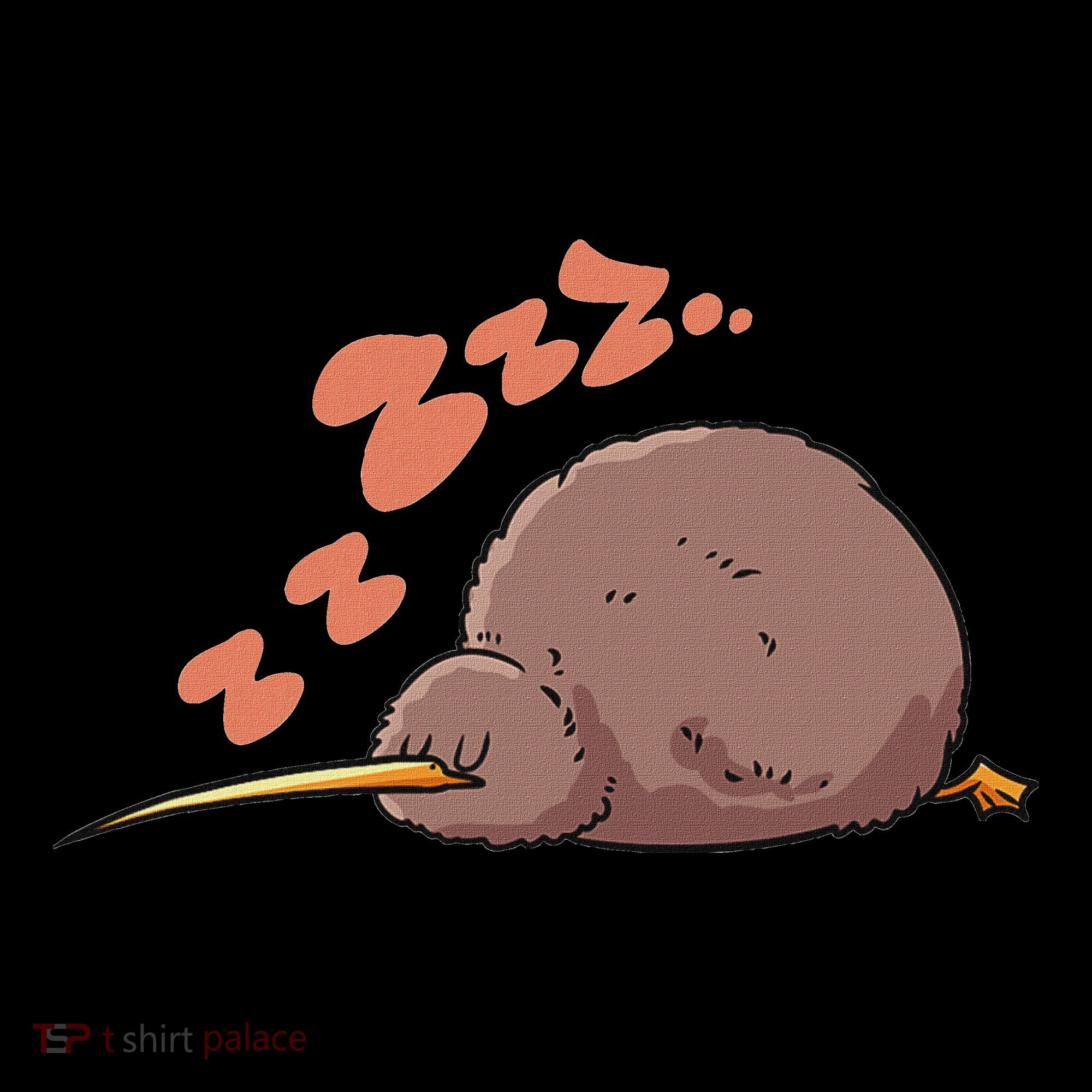 Kiwi Bird Sleeping Tired Pajama Graphic Coaster