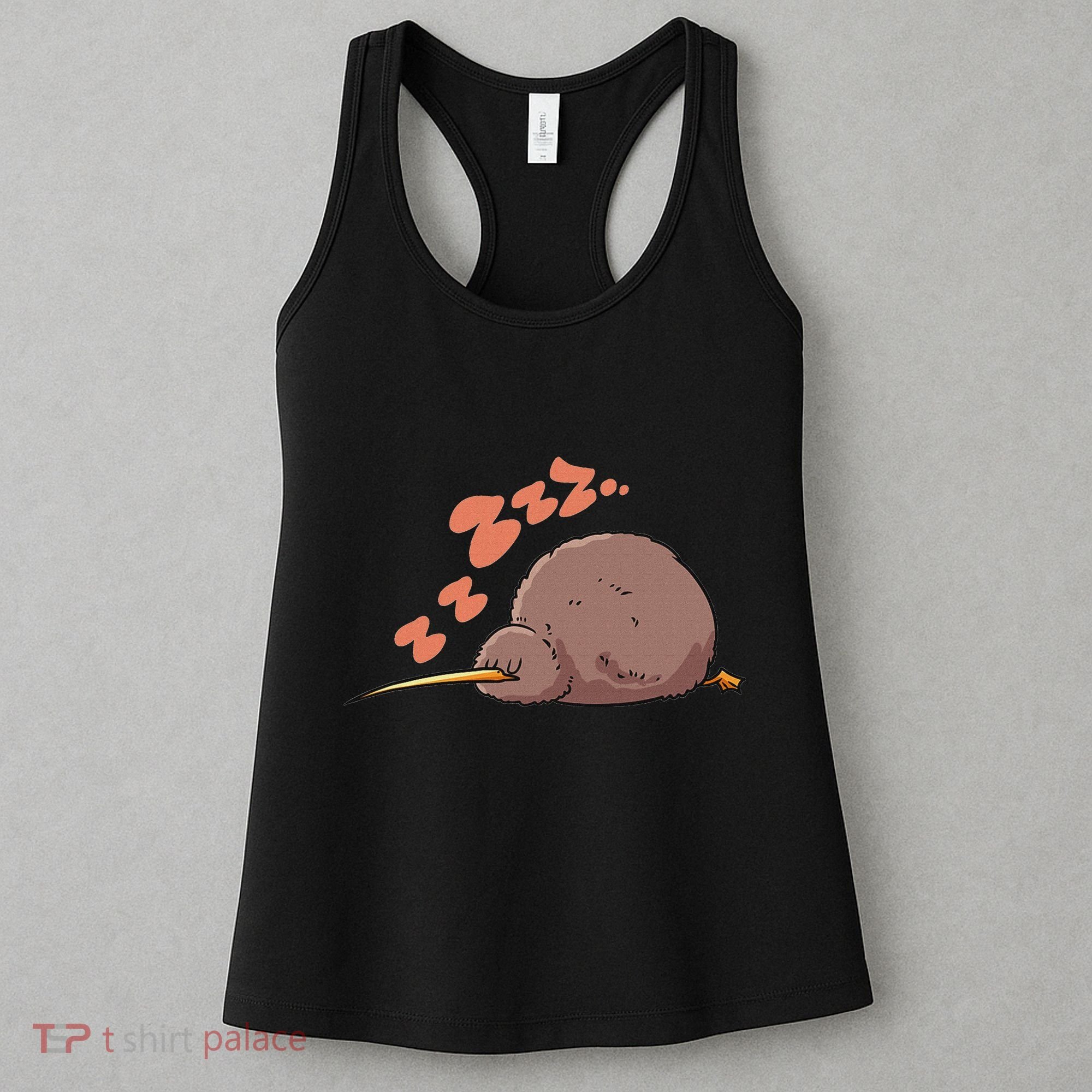 Kiwi Bird Sleeping Tired Pajama Graphic Women's Tank Top