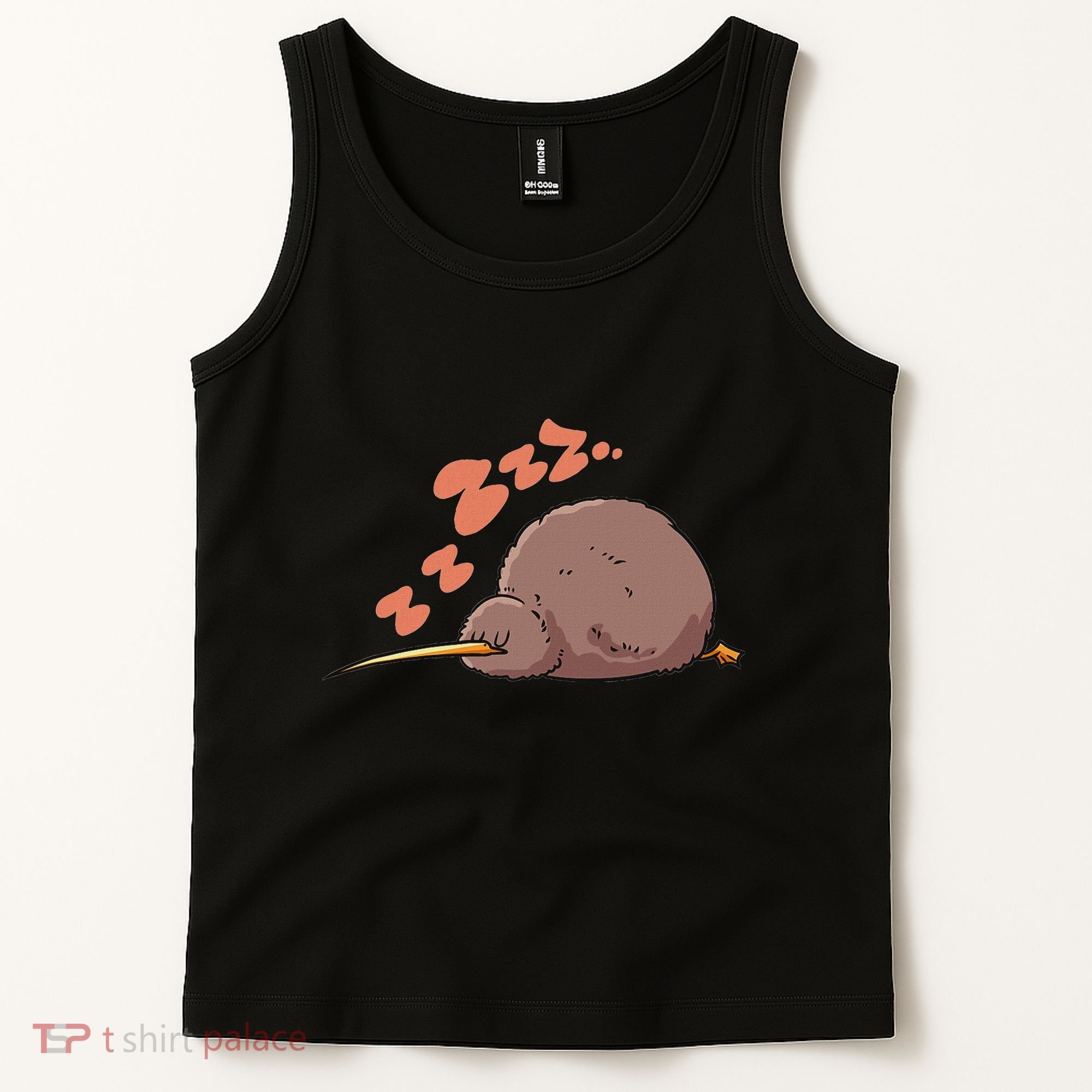 Kiwi Bird Sleeping Tired Pajama Graphic Tank Top