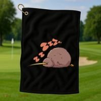 Kiwi Bird Sleeping Tired Pajama Graphic Golf Towel thumb 1