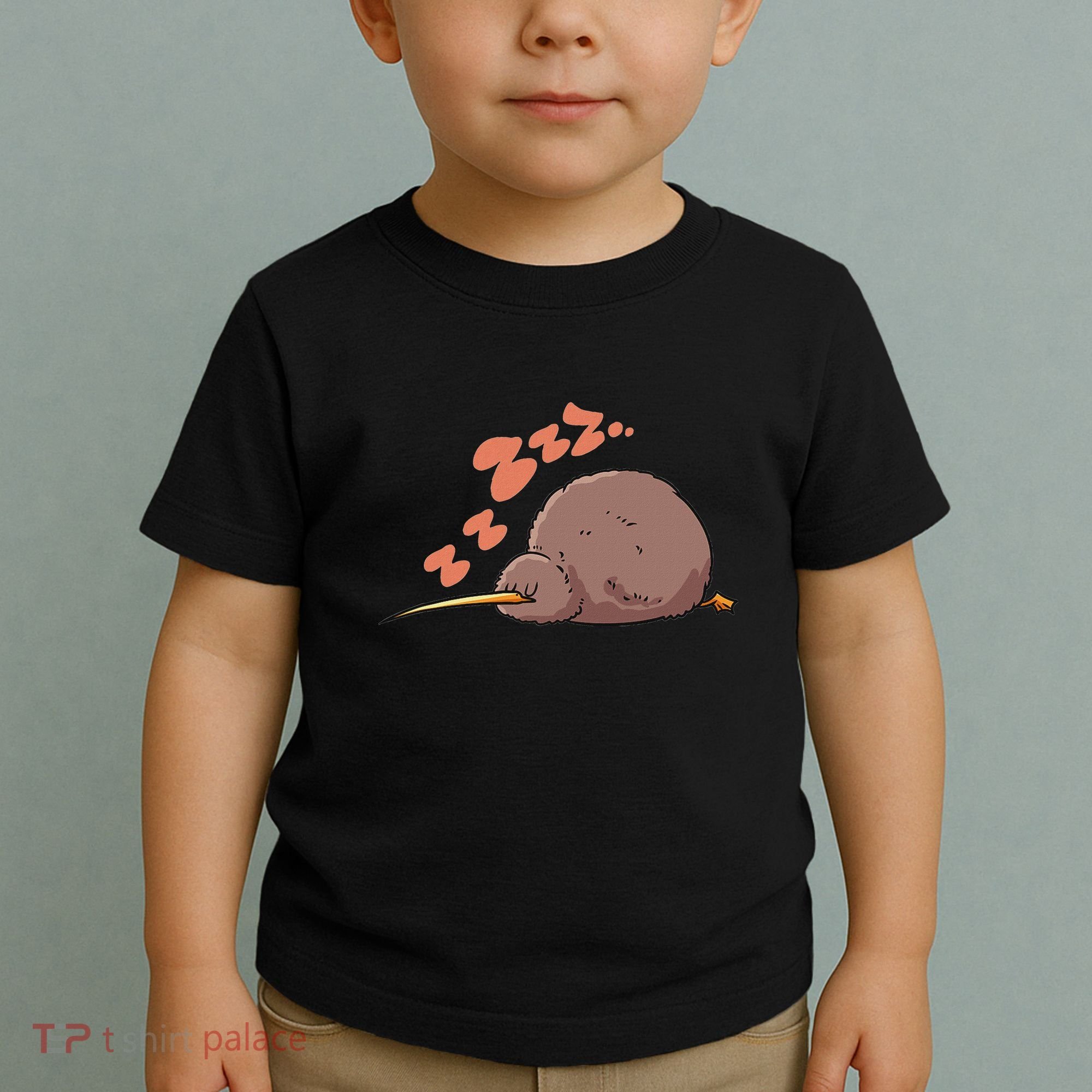 Kiwi Bird Sleeping Tired Pajama Graphic Toddler T-Shirt