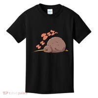 Kiwi Bird Sleeping Tired Pajama Graphic Kids T-Shirt thumb 0