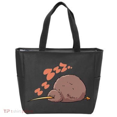 Kiwi Bird Sleeping Tired Pajama Graphic Tote Bag