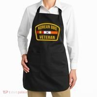 Korean Bbq Veteran Funny Food Lover Gym Cheat Day Military Apron thumb 2