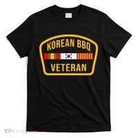 Korean Bbq Veteran Funny Food Lover Gym Cheat Day Military T-Shirt thumb 0