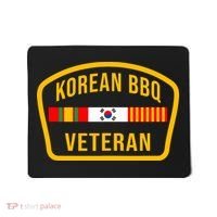 Korean Bbq Veteran Funny Food Lover Gym Cheat Day Military Mousepad thumb 0