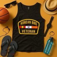 Korean Bbq Veteran Funny Food Lover Gym Cheat Day Military Tank Top thumb 4