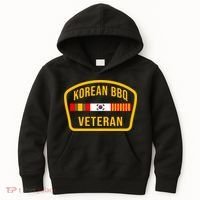 Korean Bbq Veteran Funny Food Lover Gym Cheat Day Military Kids Hoodie thumb 0