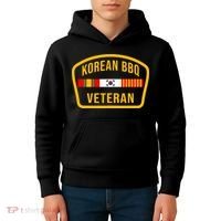 Korean Bbq Veteran Funny Food Lover Gym Cheat Day Military Kids Hoodie thumb 4