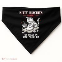 Kitty Biscuits We Knead Em You Need Em Cat Lover Baking USA-Made Doggie Bandana thumb 0