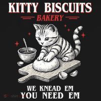Kitty Biscuits We Knead Em You Need Em Cat Lover Baking Apron thumb 3