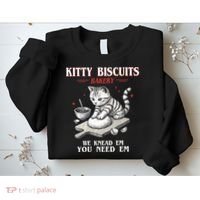 Kitty Biscuits We Knead Em You Need Em Cat Lover Baking Sweatshirt thumb 2