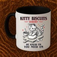 Kitty Biscuits We Knead Em You Need Em Cat Lover Baking Coffee Mug thumb 2